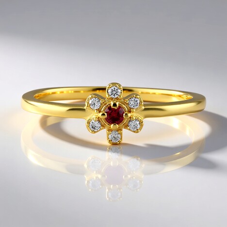 Anello in argento con Spinello Rosso