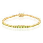 Burmesischer Peridot-Silberarmband