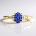 Anillo en oro con Tanzanita AAA (CIRARI)
