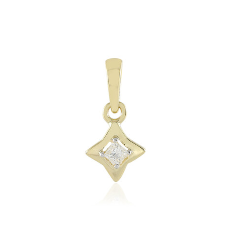 9K SI1 (H) Diamond Gold Pendant