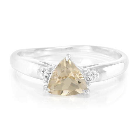 Anello in argento con Quarzo Champagne