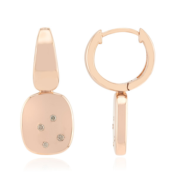 Pendientes en plata con Diamante rosa de Francia Argyle I1