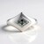 Anello in argento con Diamante Blu I2
