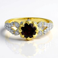 Anello in argento con Rodolite (Remy Rotenier)