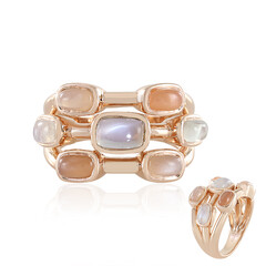 Anello in argento con Pietra di Luna Bianca (KM by Juwelo)