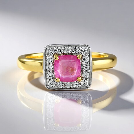 Anello in argento con Zaffiro Rosa del Madagascar