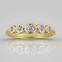 Anello in oro con Diamante SI1 (G) (Annette)