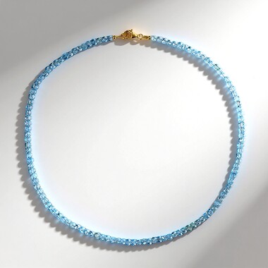 Collar en plata con Topacio azul cielo