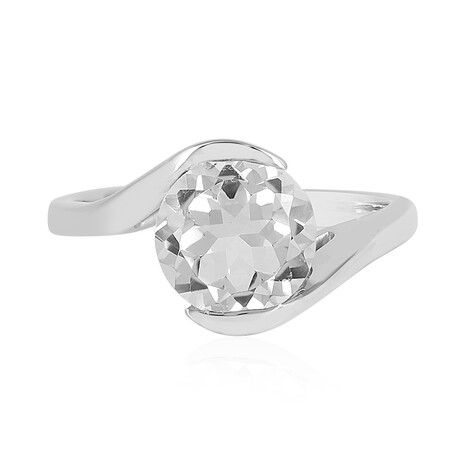 Anello in argento con Topazio Bianco