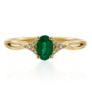 Sambia-Smaragd-Goldring (CIRARI)