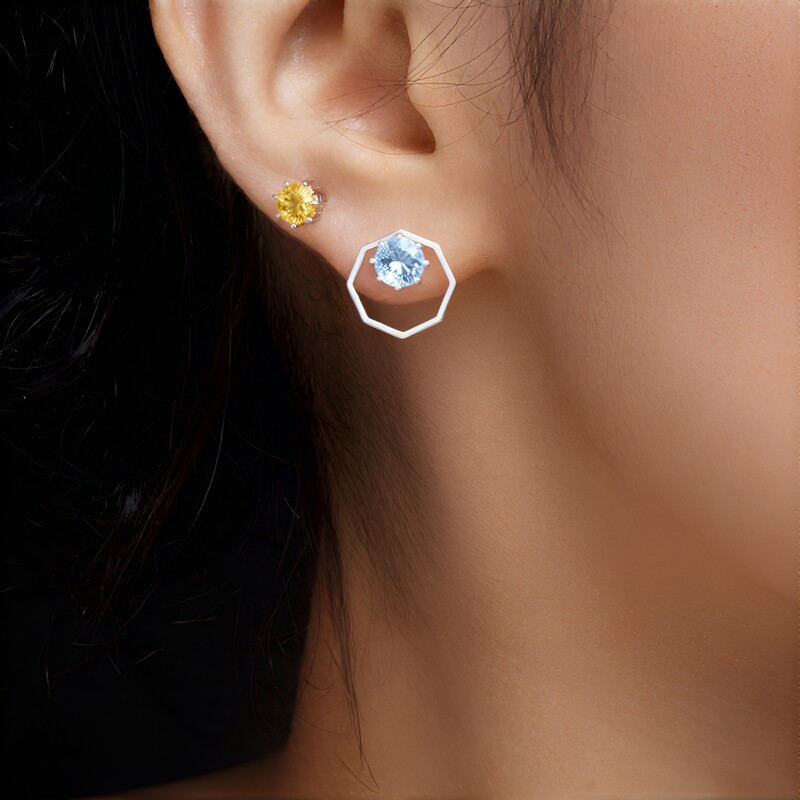 Pendientes en plata con Amatista (de Melo Essence)