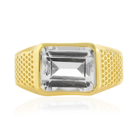 Weißer Quarz-Silberring