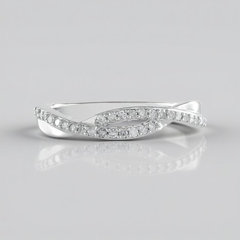 Bague en argent et Diamant I2 (I)
