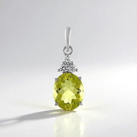 Ciondolo in argento con Quarzo Limone