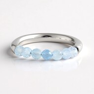 Anillo en plata con Aguamarina de Brasil