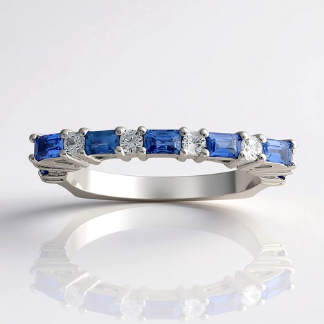 Anello in oro con Zaffiro Blu di Tuléar (de Melo Gold)