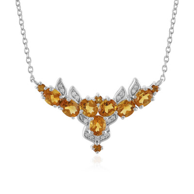 Collier en argent et Citrine Madère