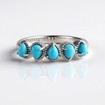 Anello in argento con Turchese Sleeping Beauty (Faszination Türkis)