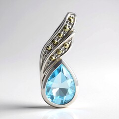 Ciondolo in argento con Topazio Blu Cielo (Annette classic)