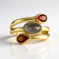 Anello in argento con Labradorite Ramata Maniry (KM by Juwelo)