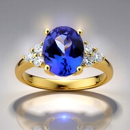 AAA-Tansanit-Goldring (CIRARI)