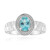Bague en argent et Apatite bleue (Pallanova)