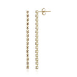 Pendientes en oro con Diamante champán I2 (de Melo Gold)