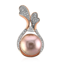 9K Royal Purple Ming Pearl Gold Pendant (TPC)