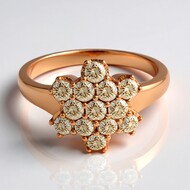 Anello in oro con Diamante Rose de France SI1 di Argyle (Annette)