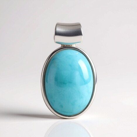 Ciondolo in argento con Larimar (MONOSONO COLLECTION)