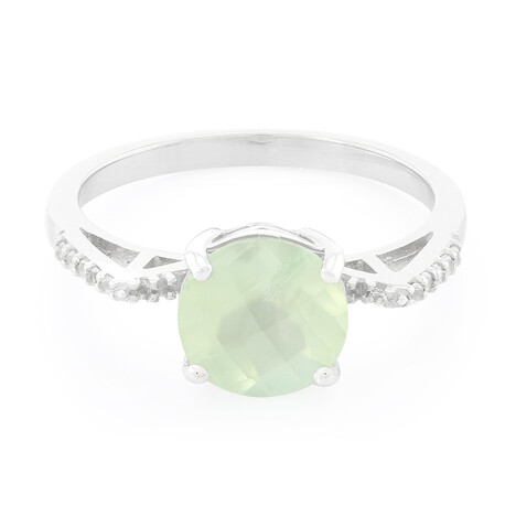 Anello in argento con Prehnite