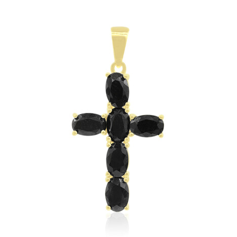 Zilveren hanger met zwarte saffieren