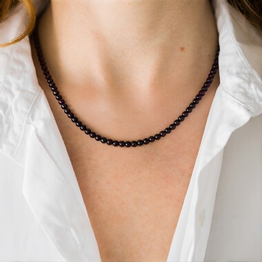 Collar en plata con Granate