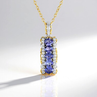 Collana in argento con Tanzanite (Gems en Vogue)