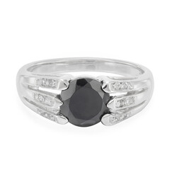 Schwarzer Spinell-Silberring