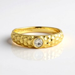 Anello in argento con Diamante Champagne I2 (de Melo Essence)