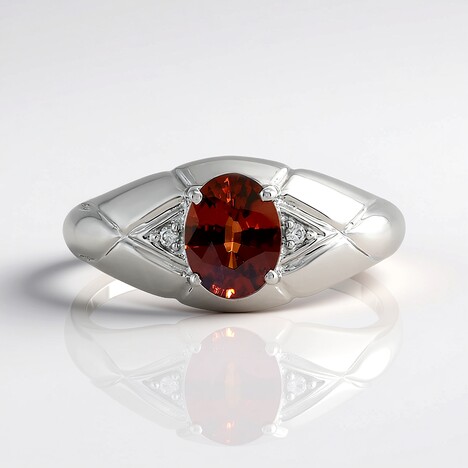 Anello in argento con Zircone Rosa