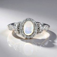 Anello in argento con Opale di Welo