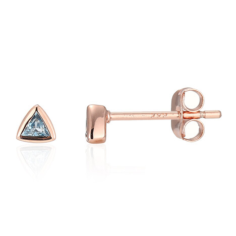 Schweizblauer Topas-Silberohrringe