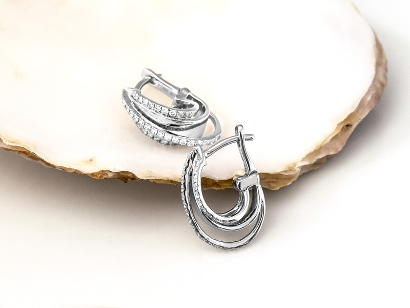 Platina oorbellen met Loepzuivere (F) Diamanten (LUCENT DIAMONDS)