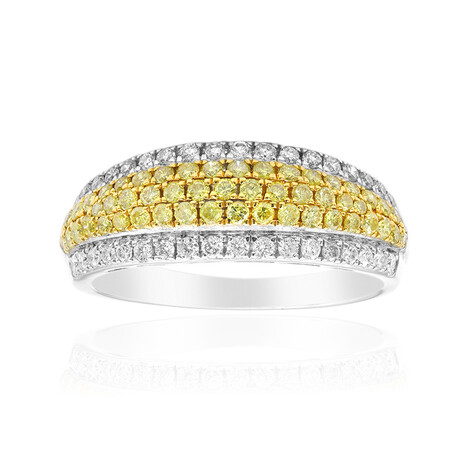 Gouden ring met gele S12 diamanten (CIRARI)