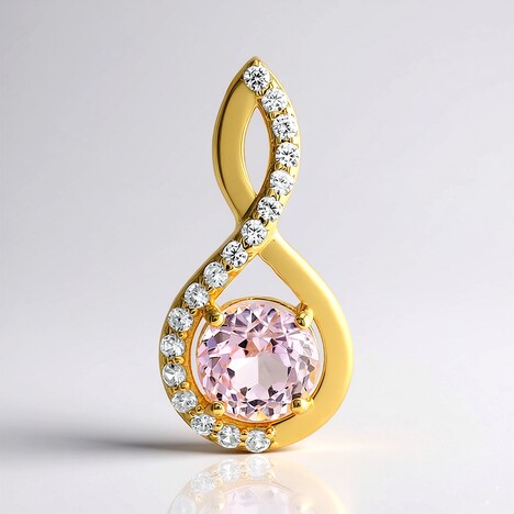 Ciondolo in argento con Kunzite
