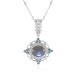 Zilveren halsketting met een labradoriet (Dallas Prince Designs)