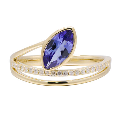 AAA-Tansanit-Goldring (CIRARI)