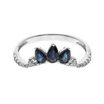 Anillo en oro con Zafiro azul Ceylon (CIRARI)