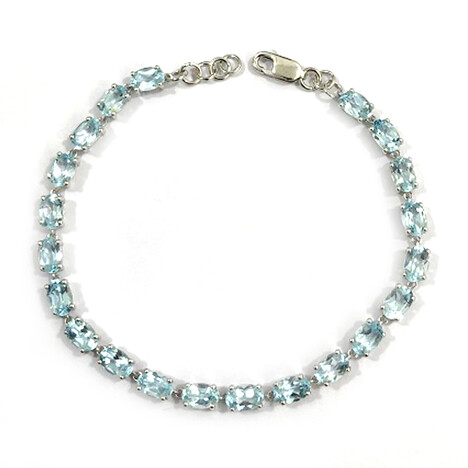 Bracelet en argent et Topaze bleu ciel
