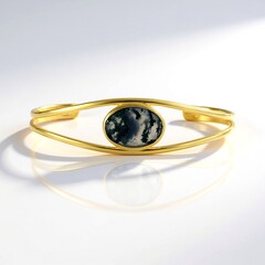 Bracciale in argento con Agata Muschiata