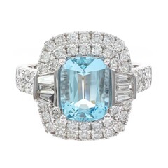 AAA-Brasilianischer Aquamarin-Goldring