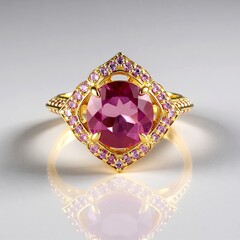 Anello in argento con Fluorite Rosa del Messico (Adela Silber)