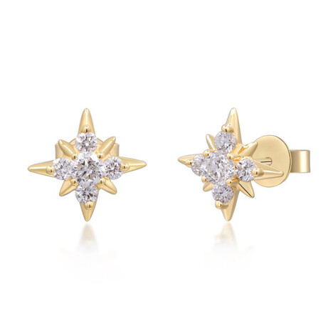 Gouden oorbellen met SI2 (H) Diamanten (CIRARI)